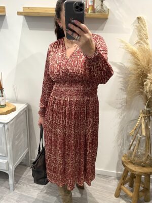Robe Yasmina bordeaux