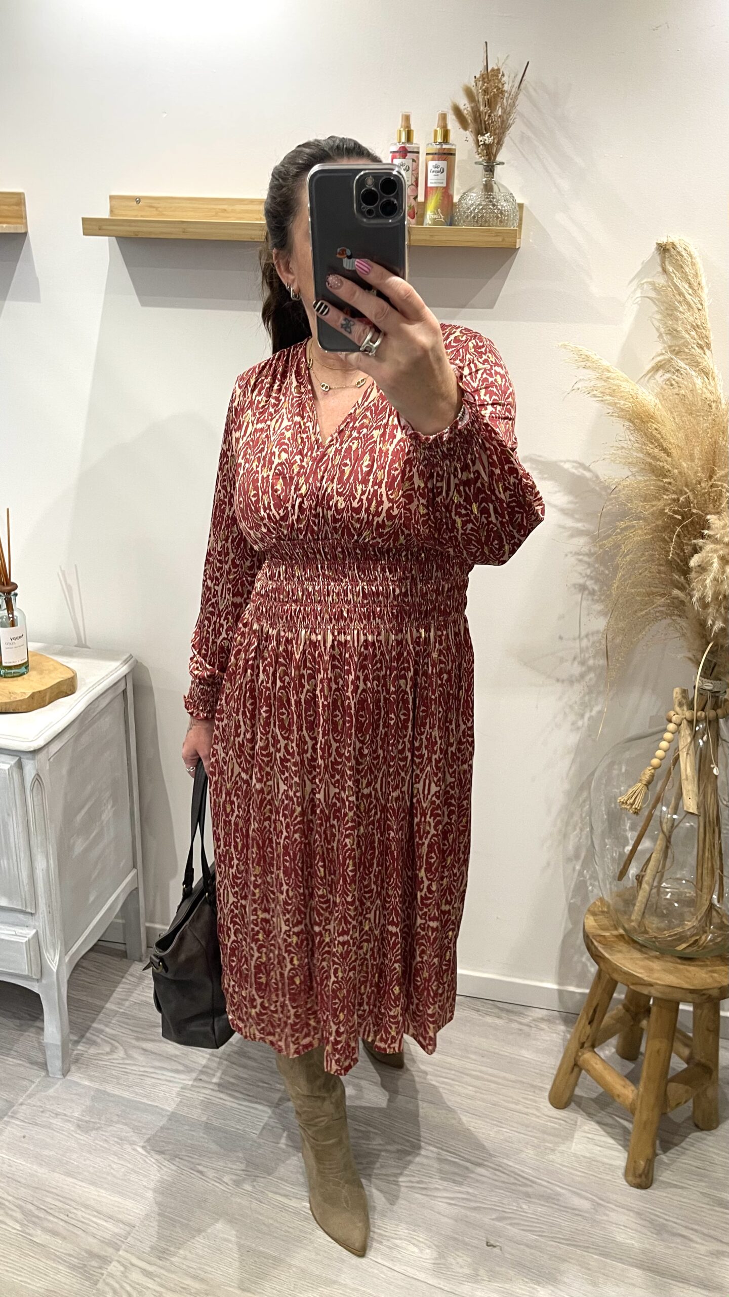 Robe Yasmina bordeaux