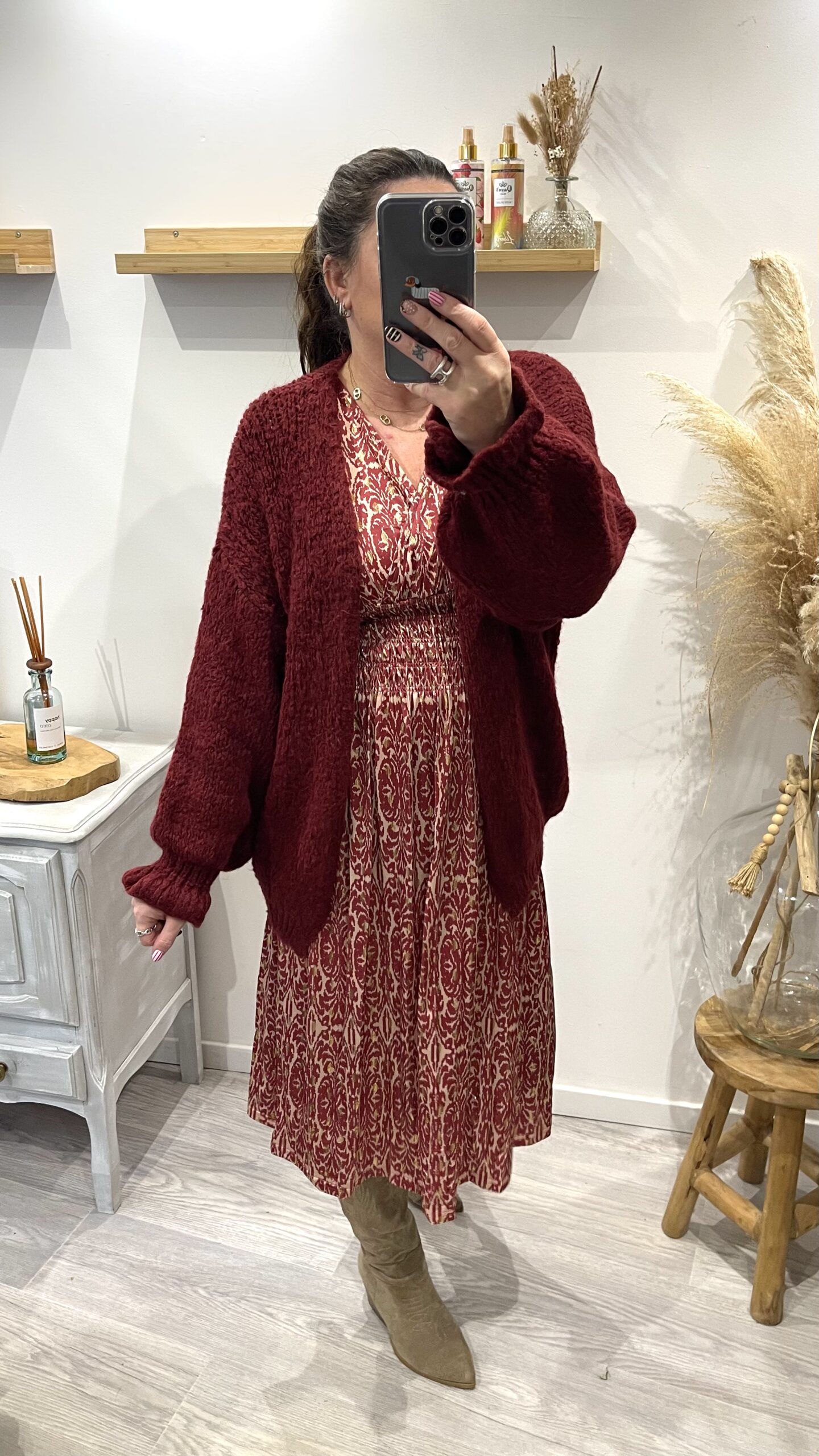 Robe Yasmina bordeaux – Image 9