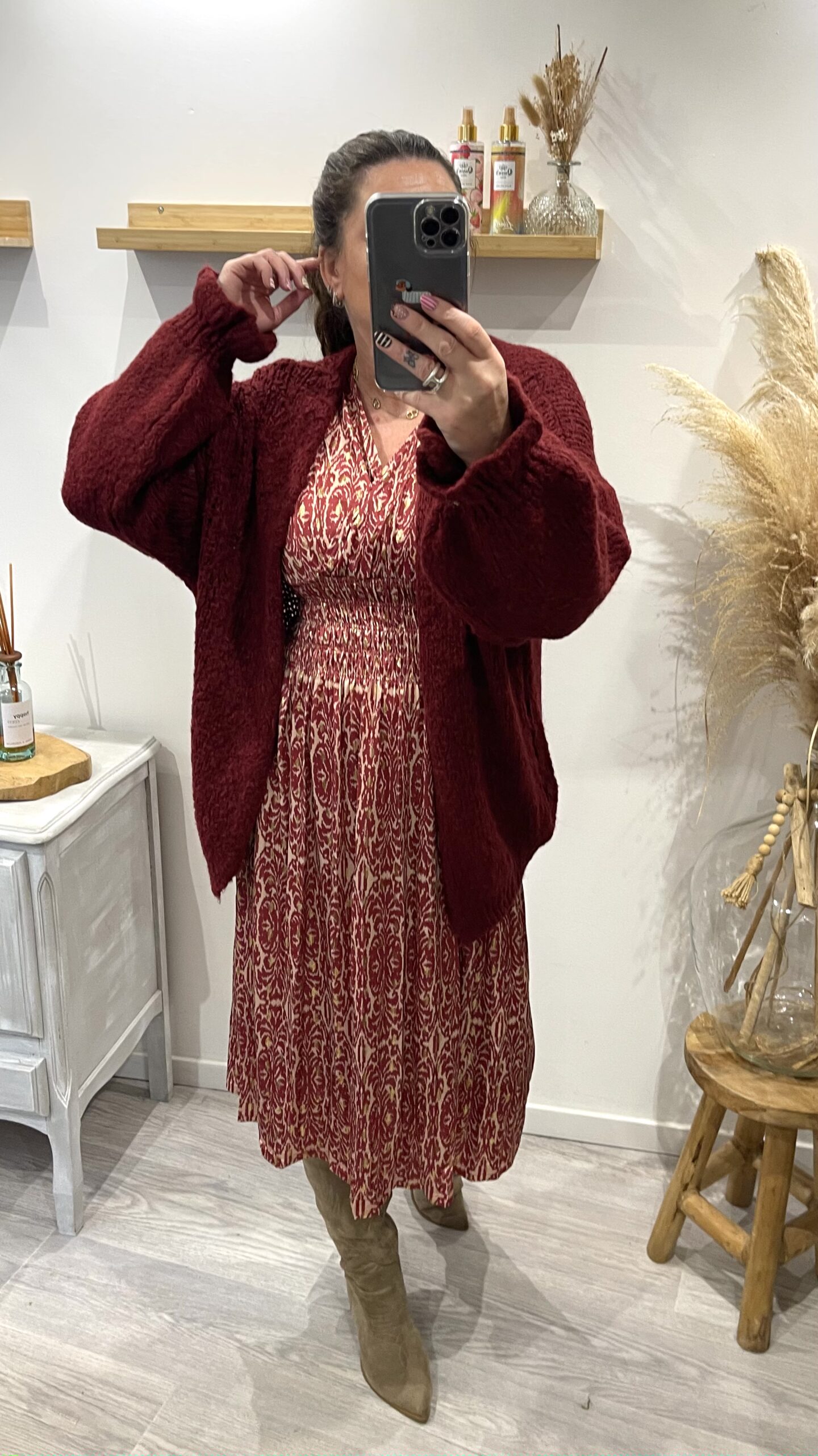 Robe Yasmina bordeaux – Image 10