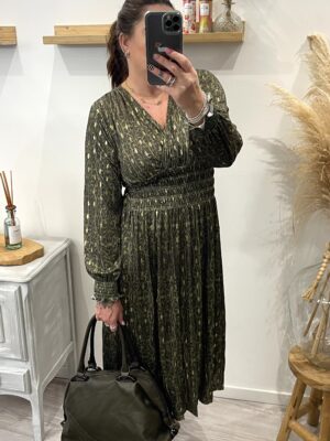 Robe Yasmina kaki
