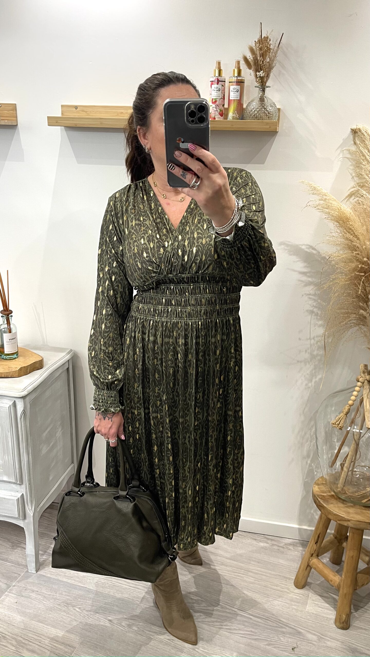 Robe Yasmina kaki – Image 2
