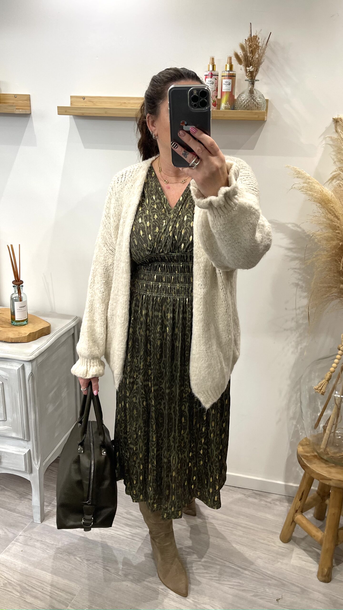 Robe Yasmina kaki – Image 3
