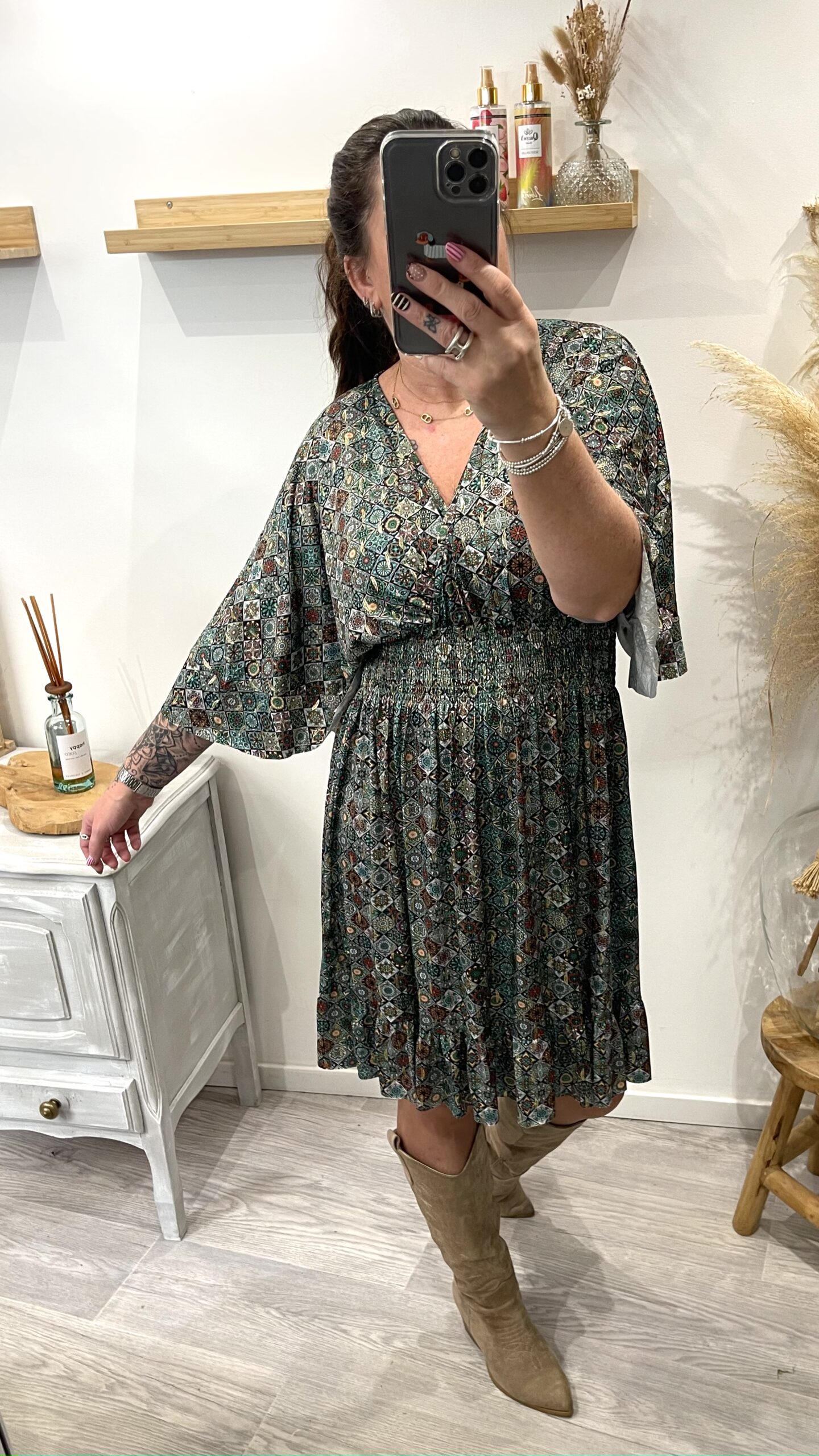 Robe Thaïs verte