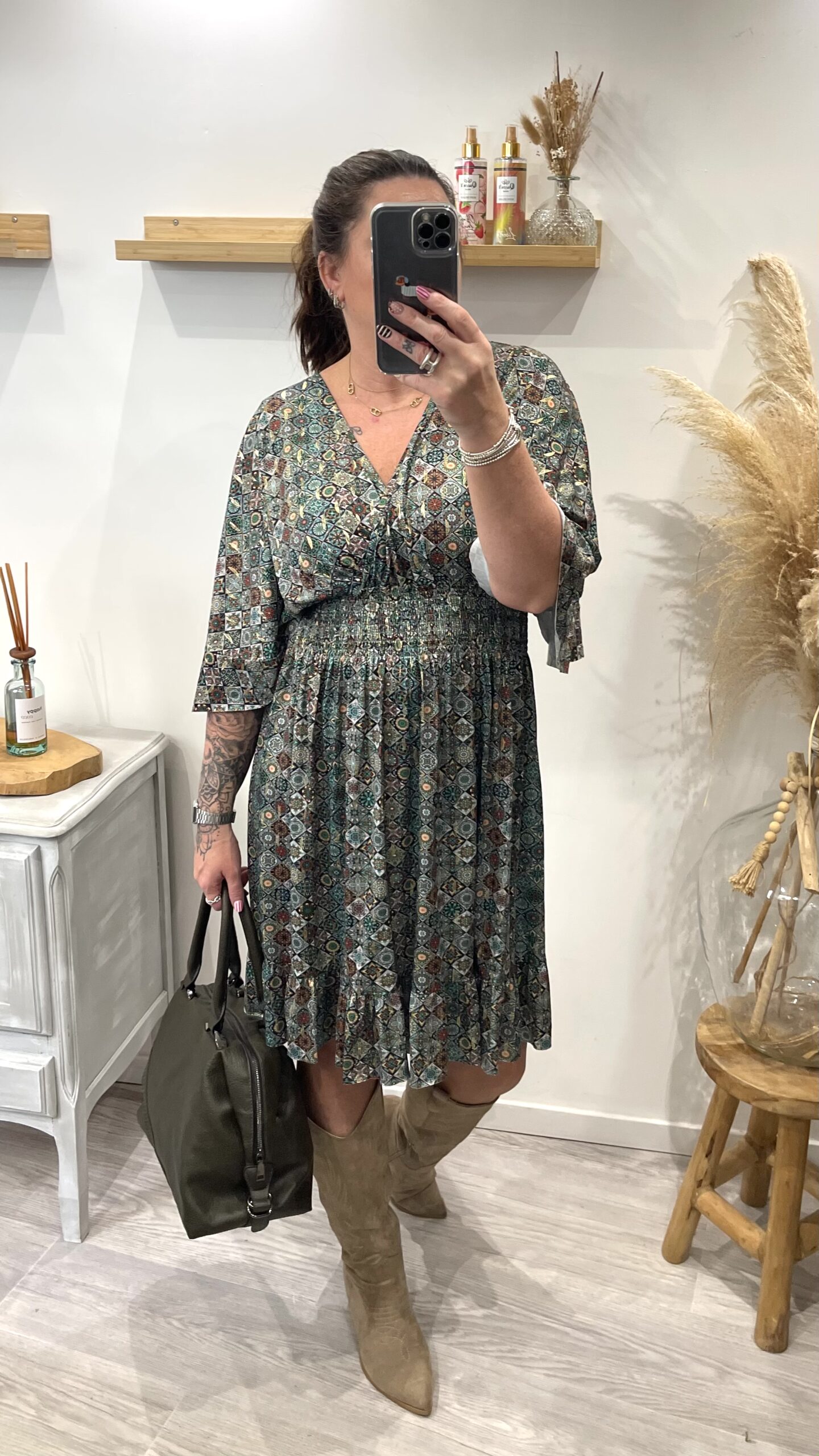 Robe Thaïs verte – Image 7