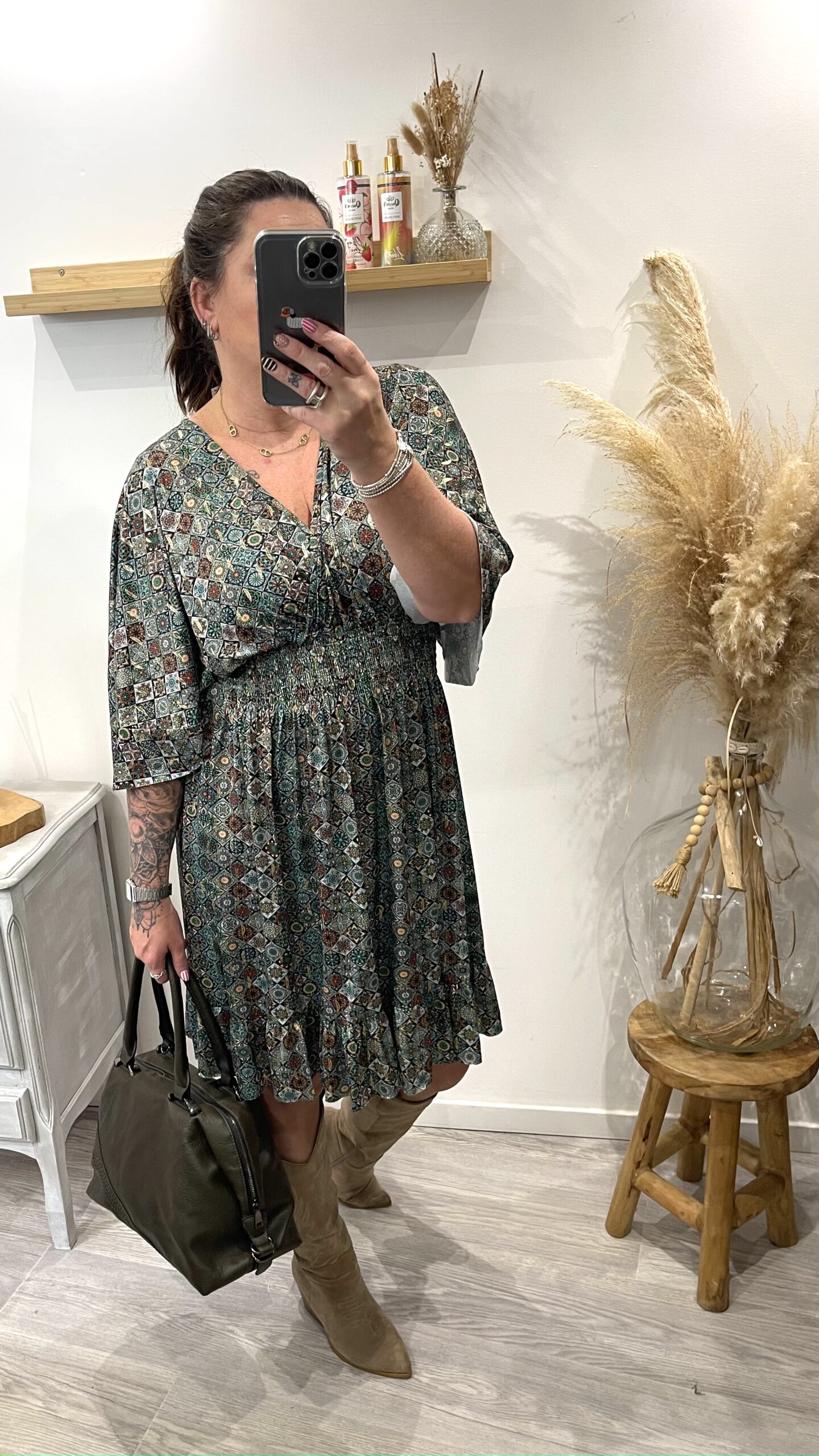 Robe Thaïs verte – Image 8