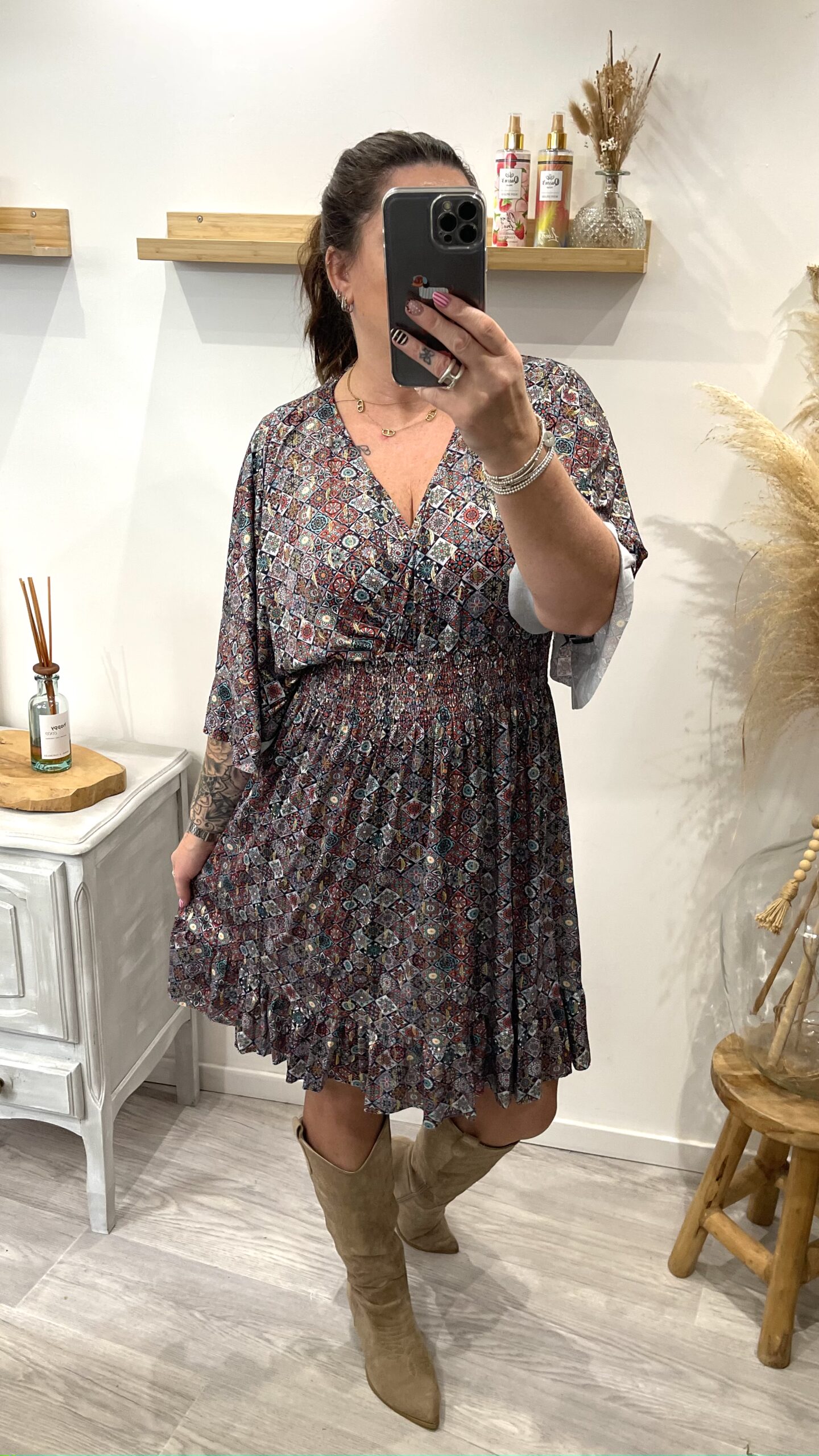 Robe Thaïs bordeaux