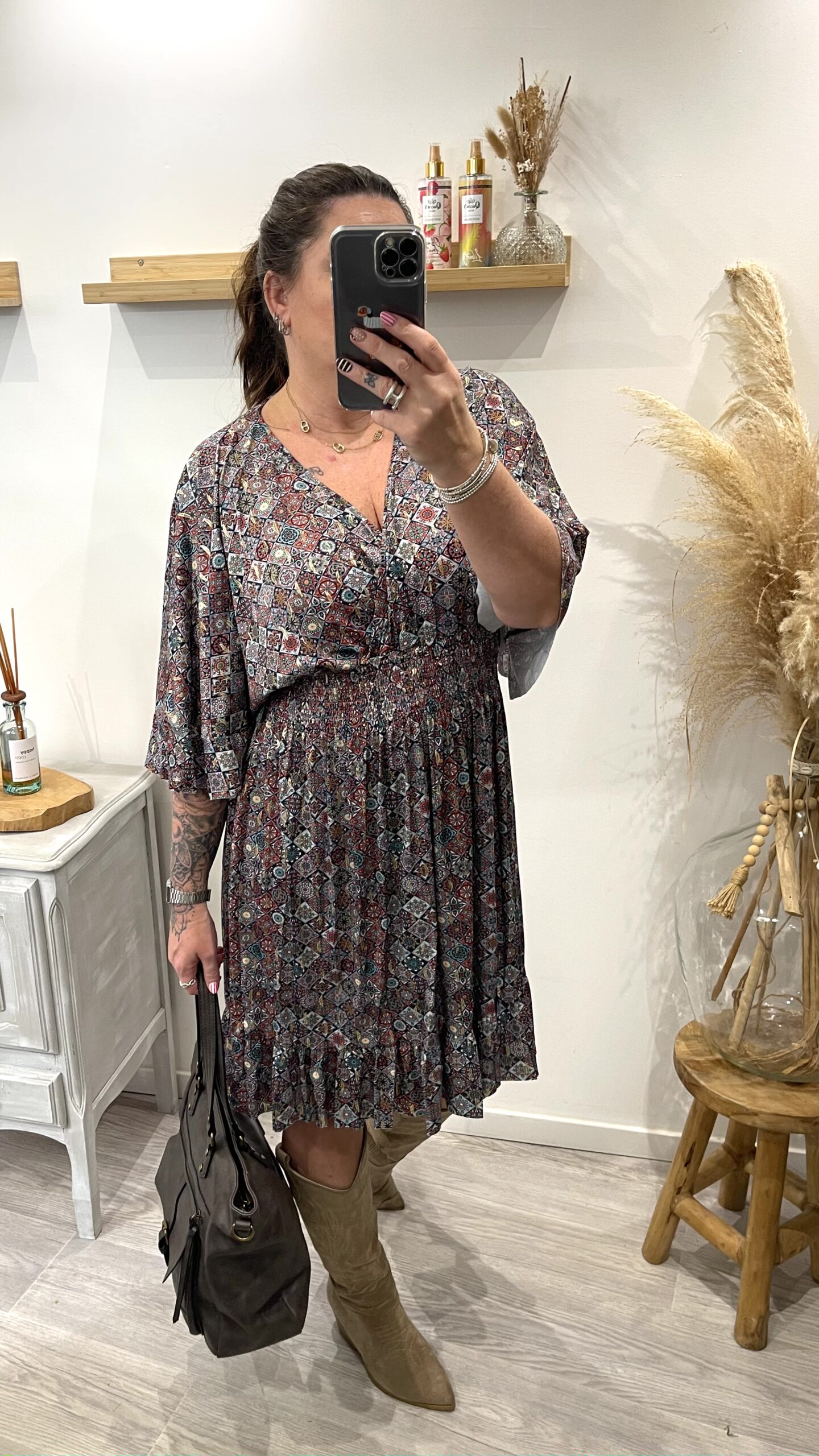 Robe Thaïs bordeaux – Image 6