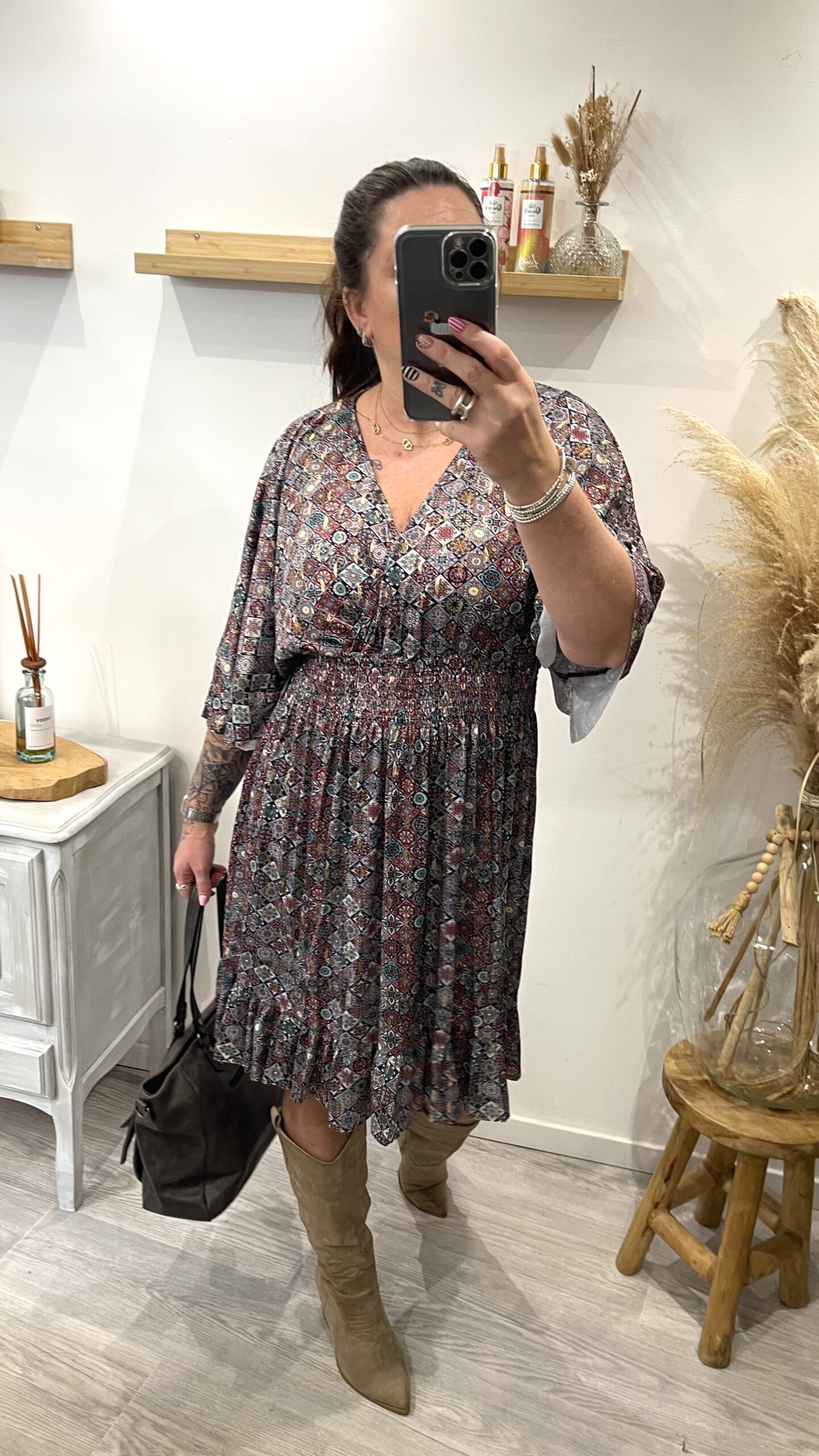 Robe Thaïs bordeaux – Image 7