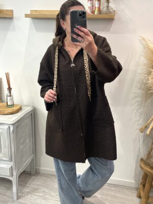 Manteau Teddy choco