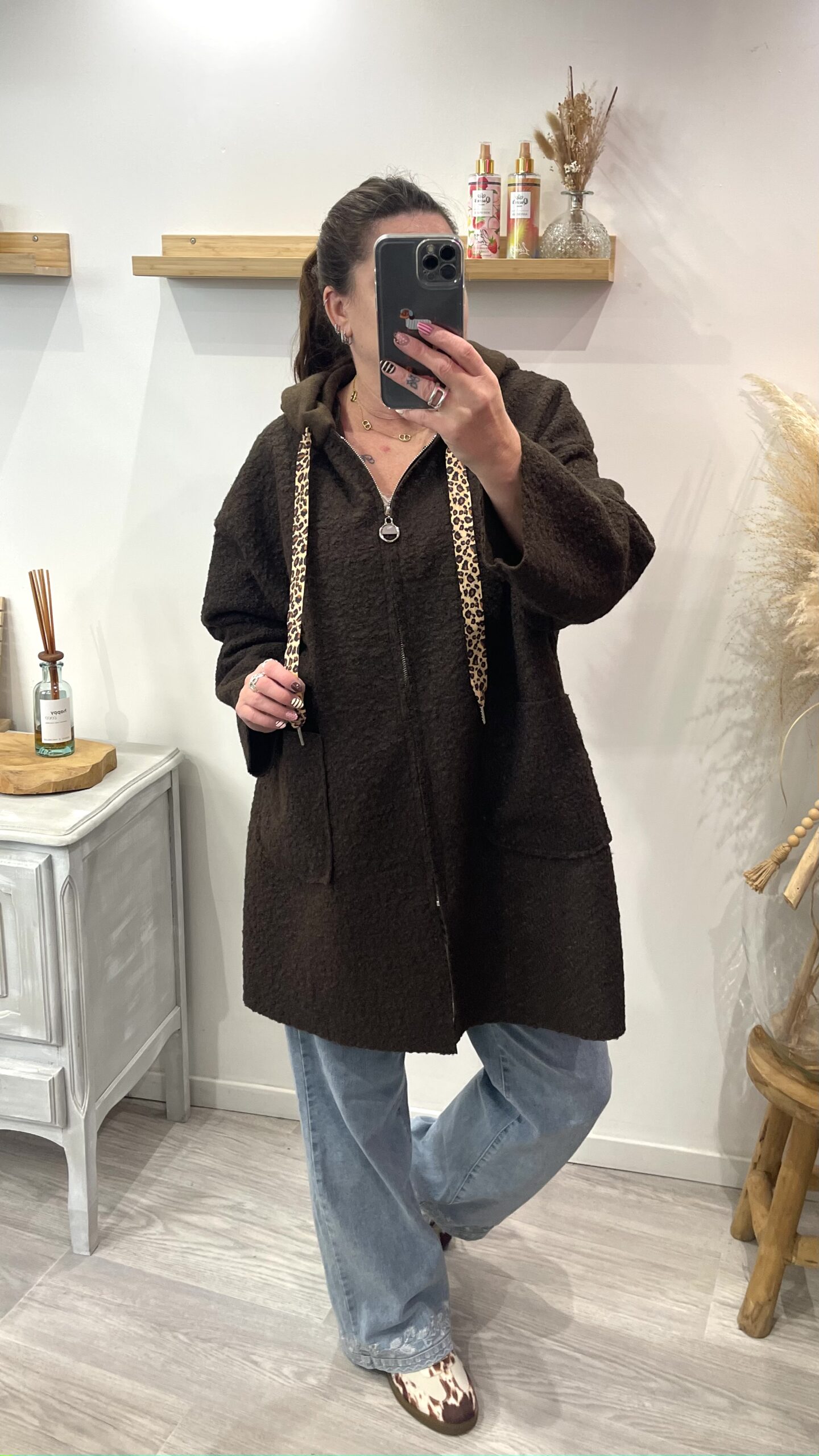 Manteau Teddy choco