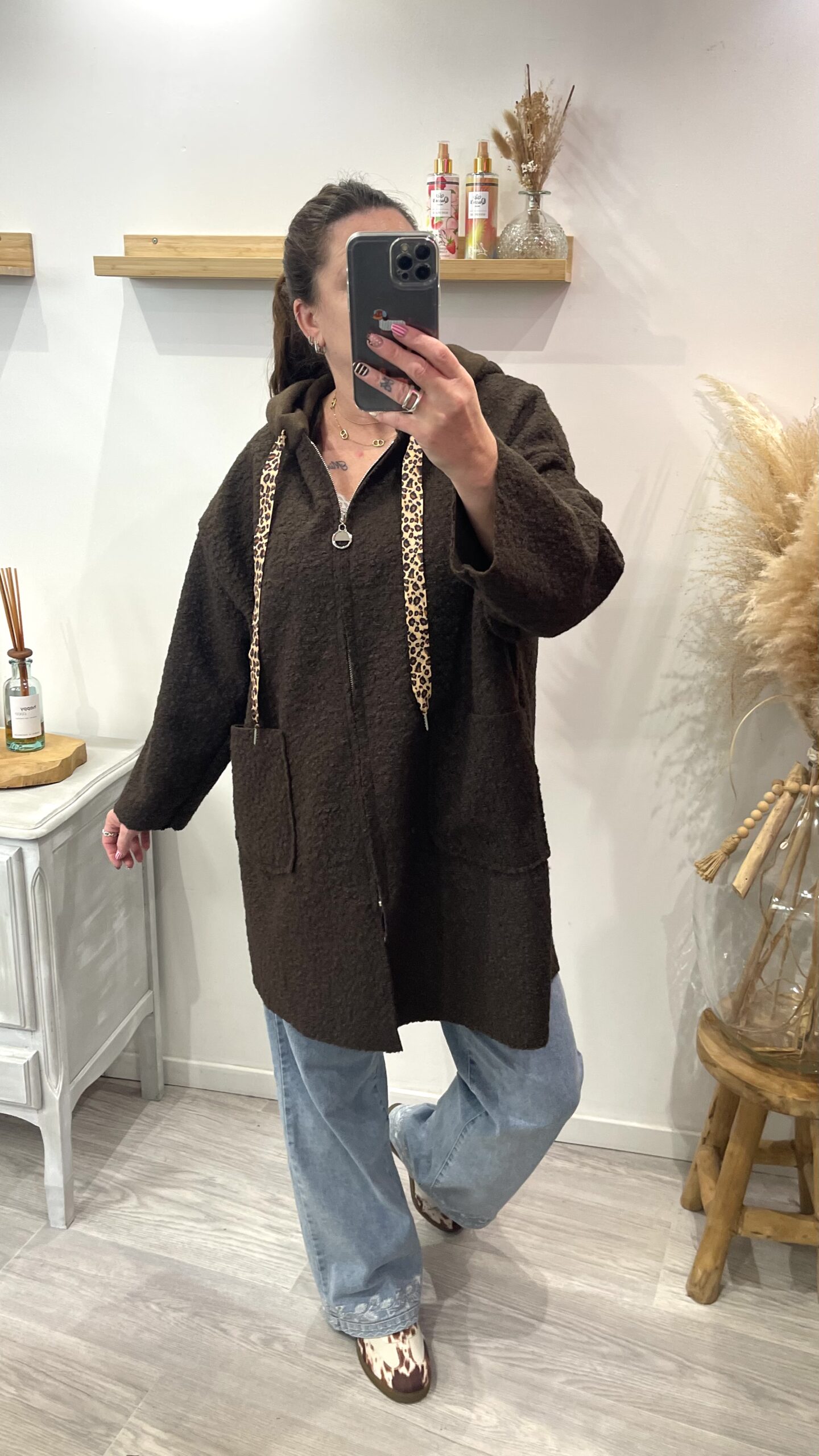 Manteau Teddy choco – Image 2