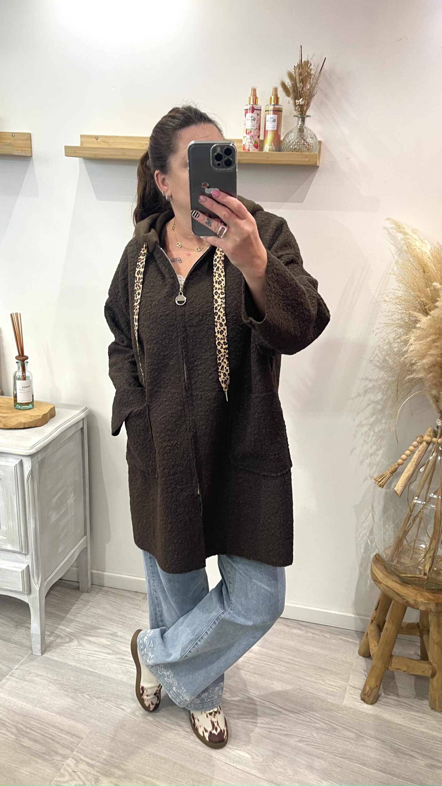 Manteau Teddy choco – Image 3