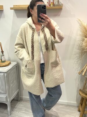 Manteau Teddy beige