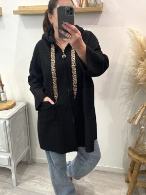 Manteau Teddy noir