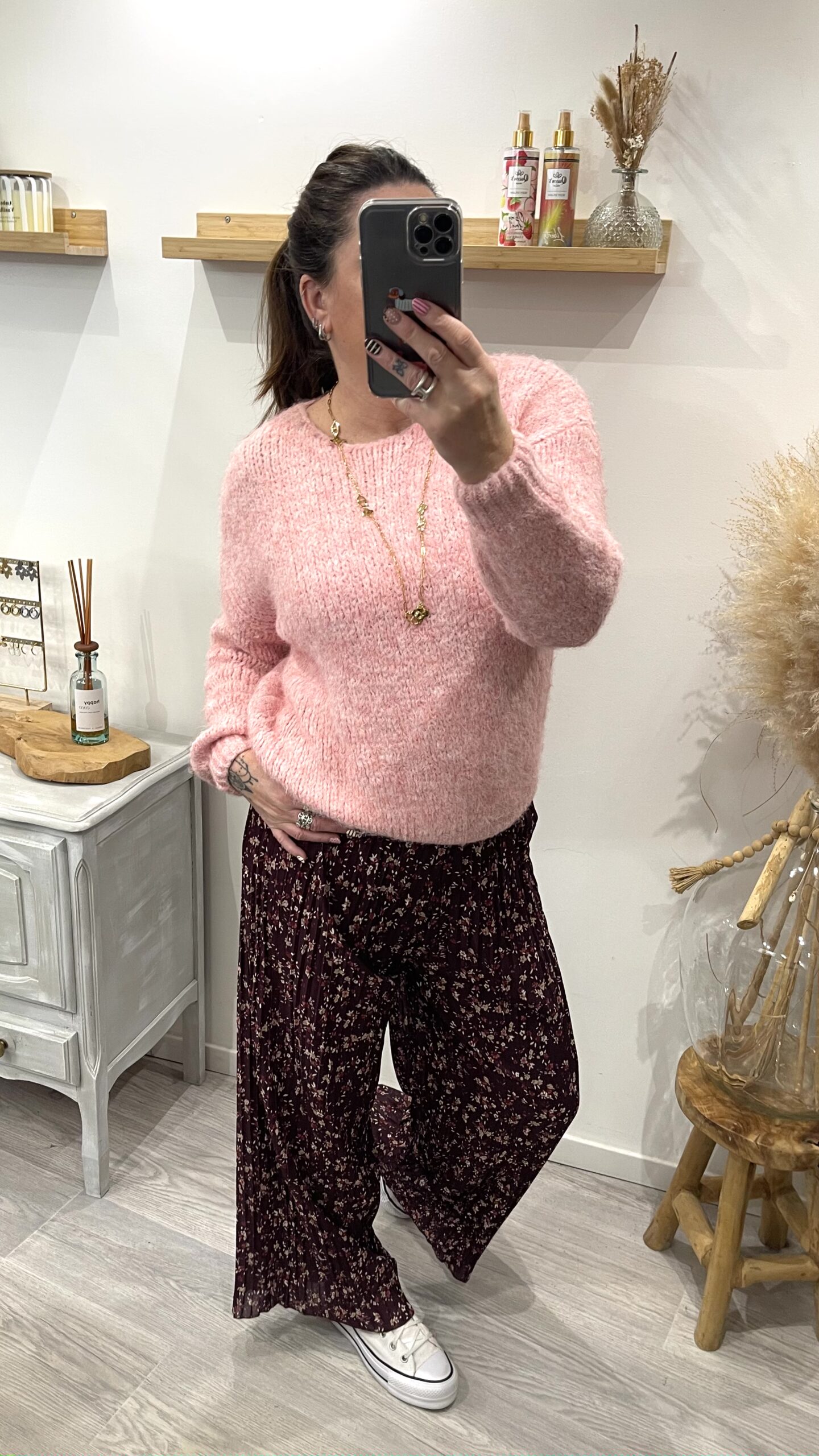 Pantalon Louise liberty bordeaux