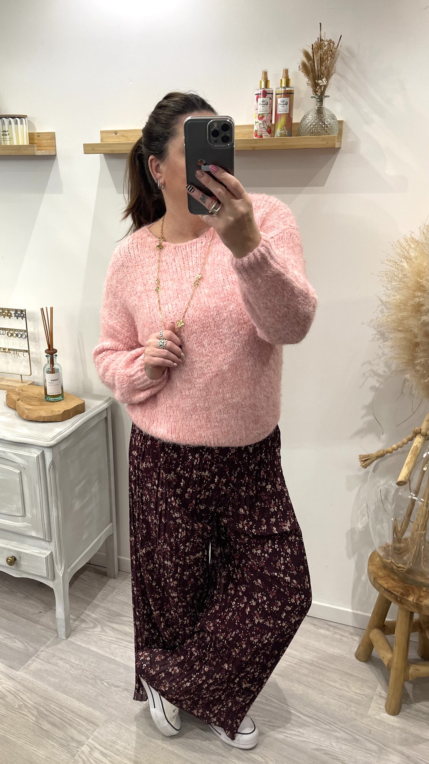 Pantalon Louise liberty bordeaux – Image 2