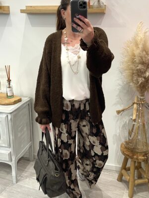 Gilet Salima choco