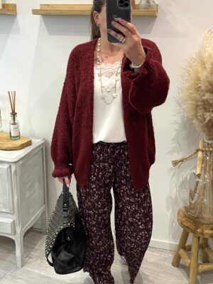 Gilet Salima bordeaux