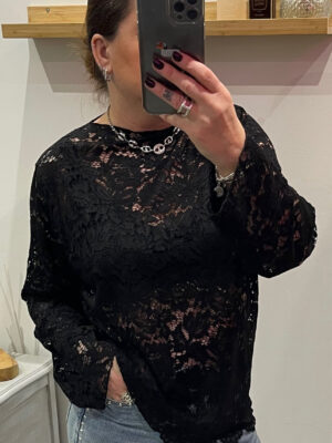 Top dentelle Eve noir