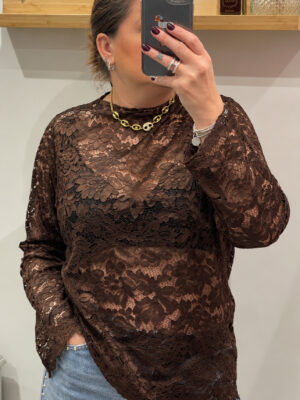Top dentelle Eve choco