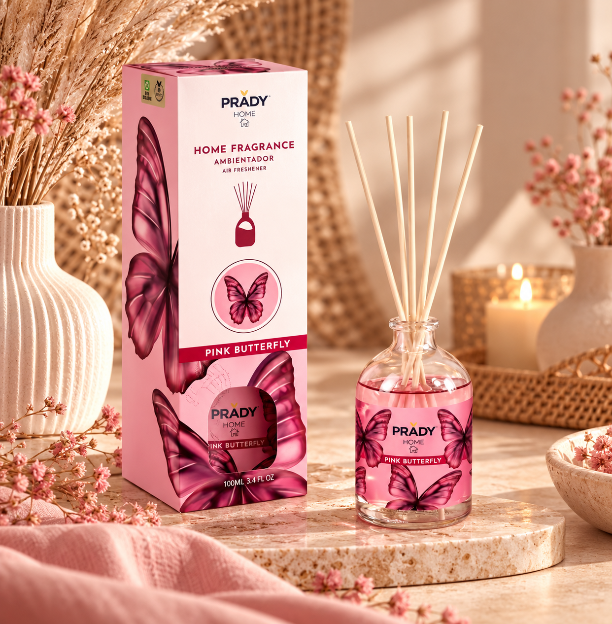 Diffuseur de parfum d'ambiance Pink Butterfly