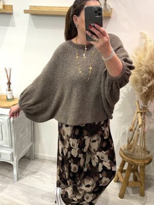 Pull Ambre taupe